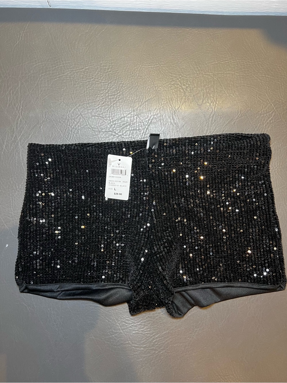 Windsor Black Sequin Shorts